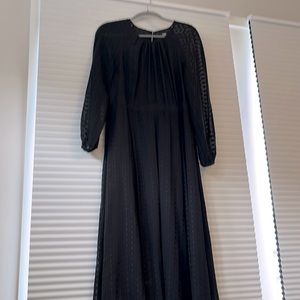 Long sleeve black formal dress